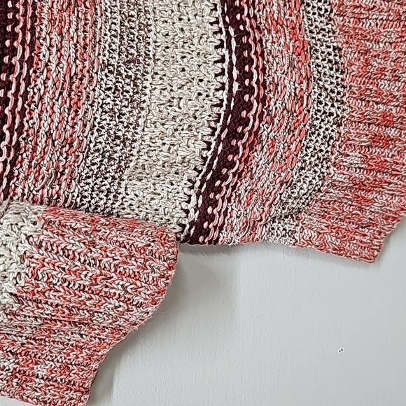 Westport heathered stripe sweater, fall colors. Size Medium - Picture 4 of 11